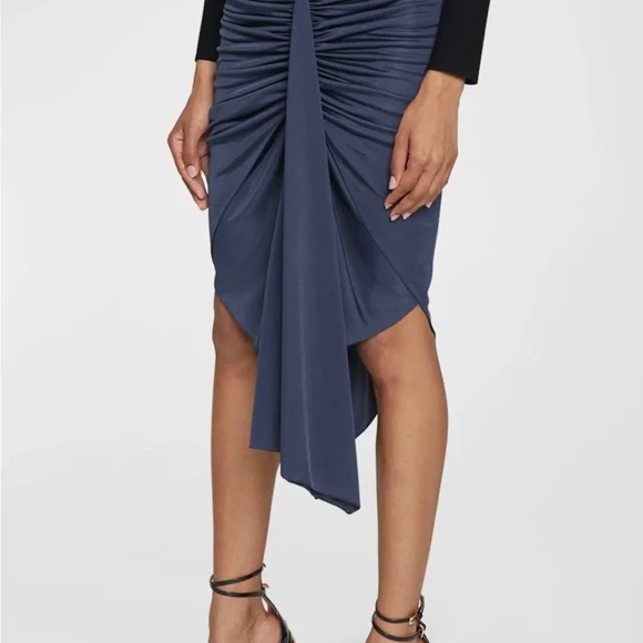 Alaia asymmetrical ruched skirt midi - Picture 5 of 6